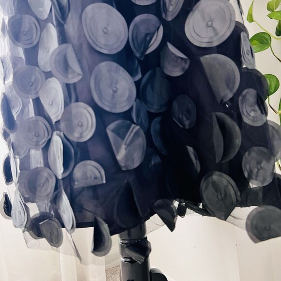 SheIn Curve Black Tina Tulle Polka Dot Fit & Flare Dress - Plus Size 3XL - Picture 4 of 8